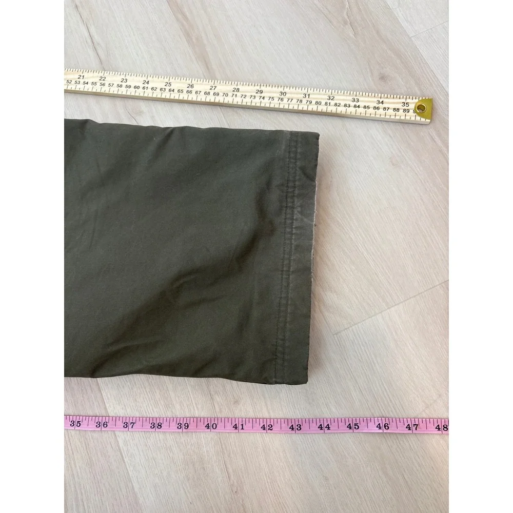 LL Bean Insulated Chino Pants Mens 36 Green Primaloft Quilted Lined Gorpcore